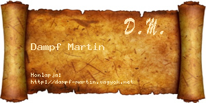 Dampf Martin névjegykártya